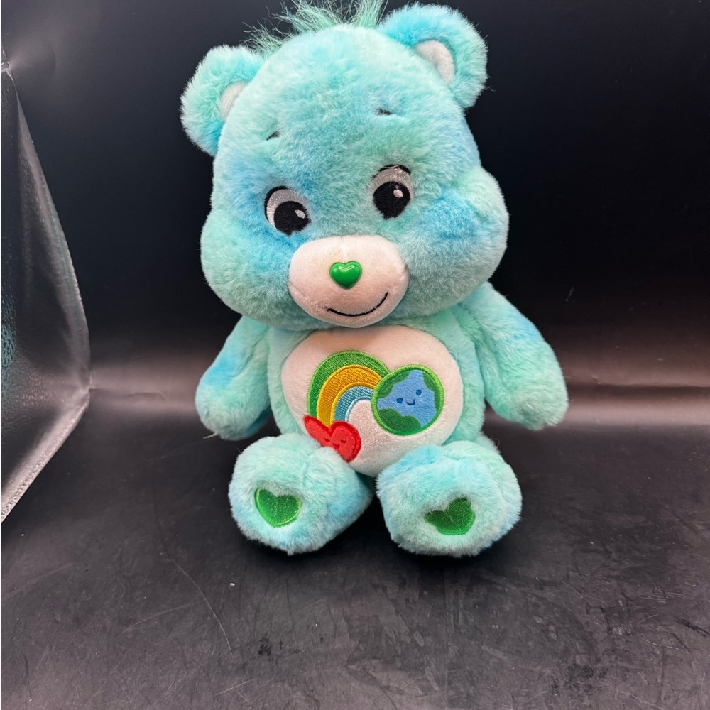 Care Bears I Care Bear Love the Earth 14" Plush Earth Day Turquoise Med Size